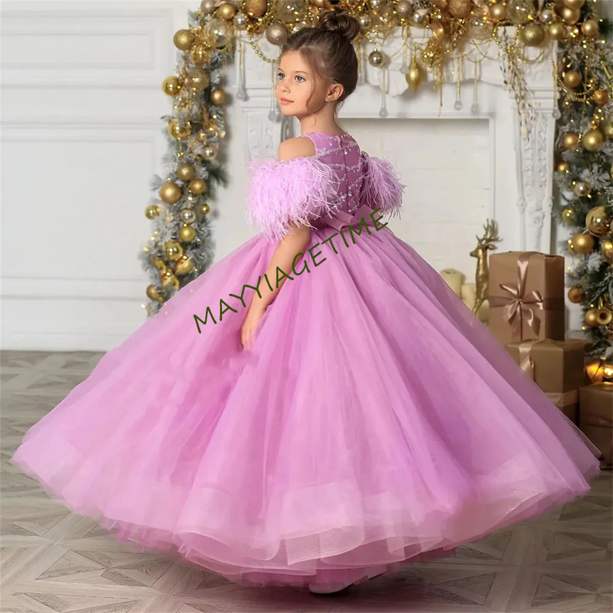 abito-da-ragazza-rosa-arabo-di-lusso-con-piume-di-perline-dubai-baby-kids-princess-holiday-birthday-wedding-party-gown