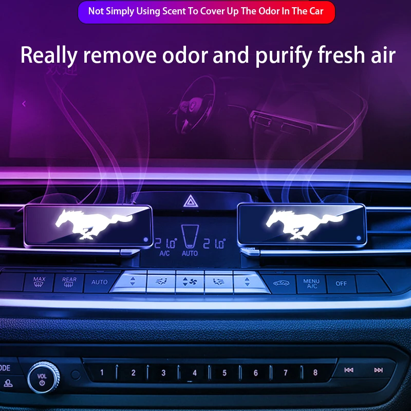 

Car air outlet aromatherapy perfume glowing colorful LED atmosphere light For For Mustang Car Accessories