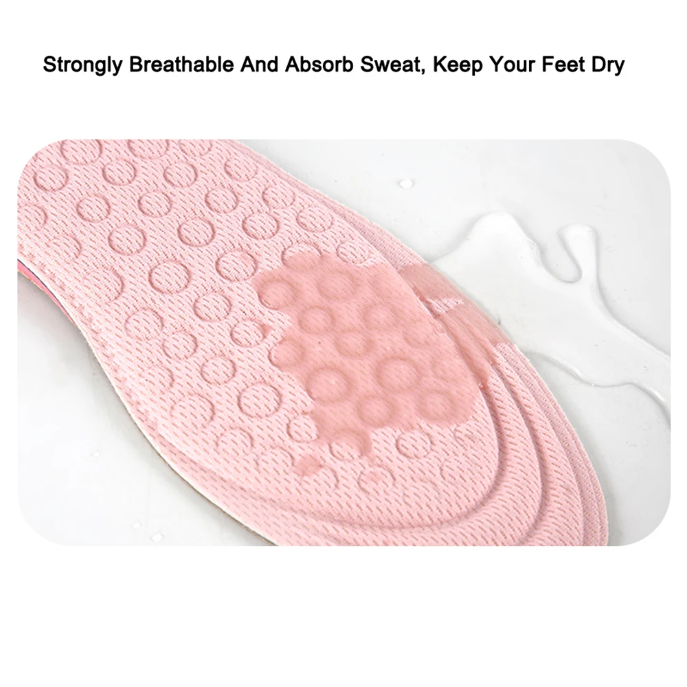 Height Increase insole Breathable Sports Shock Absorbing Insoles for Shoes Women Men Heel Lift Inserts Feet Growing Shoe Pads
