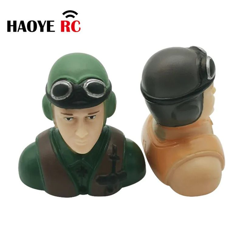 Haoye 1 Pc 1/9 Scale Civil Pilots Figures With Hat Toy Model For RC Plane Accessories Hobby Color Army Green/ Grey