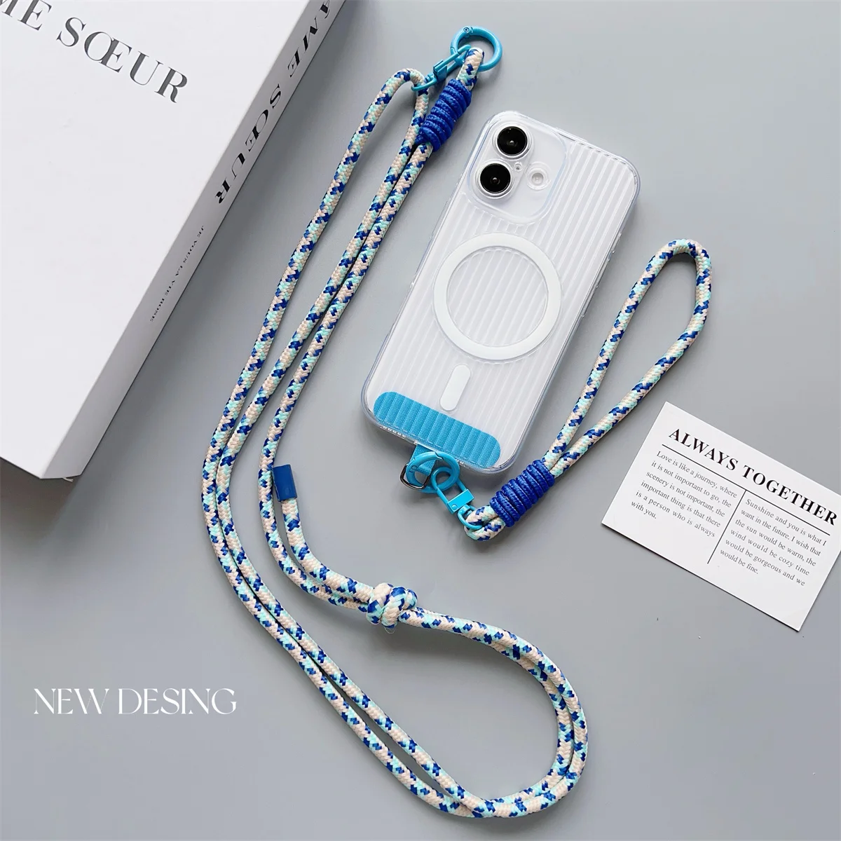 1Pc Fashion Dual Use Adjustable Length Phone Hanging Rope Wrist Rope Diagonal Crossing Rope Neckband Lanyard view 6