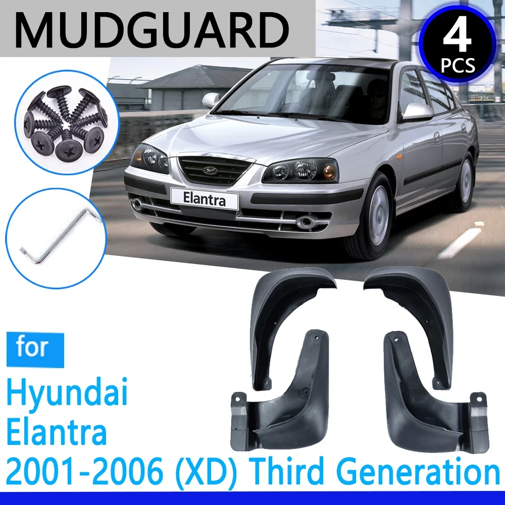 

Mudguards fit for Hyundai Elantra 2001~2006 XD Front Rear 2002 2003 2004 Car Accessories Mudflap Fender Auto Replacement Parts