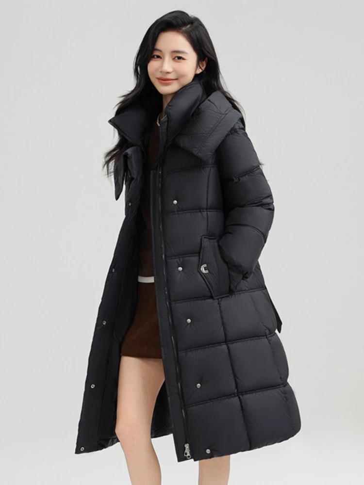 

Women Thick Parkas Winter New Long Hooded Cotton Padded Jacket Coat Female Casual Outerwear Korean Loose Overcoat For Women