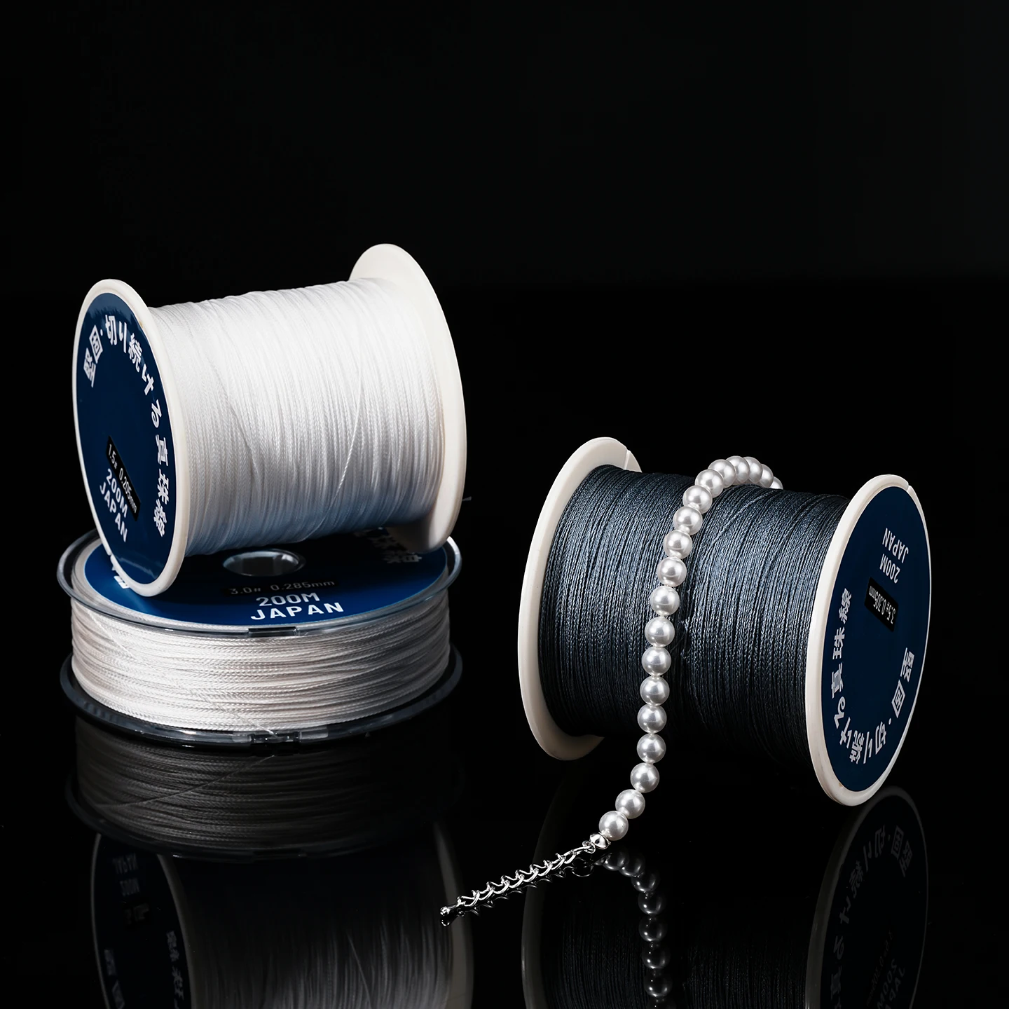 1 Rolle ca. 200 m Perlengarn, nicht elastisch, Perlenschnur für DIY-Halsketten, Armbänder, Perlenschnüre, Zubehör – Detail 4