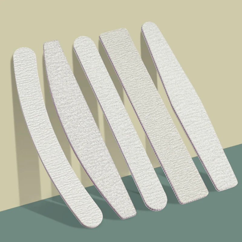 洗える両面ネイルファイル,研磨ツール,プロのサンドペーパー,紫色のコア,灰色の砂,美容院,5個