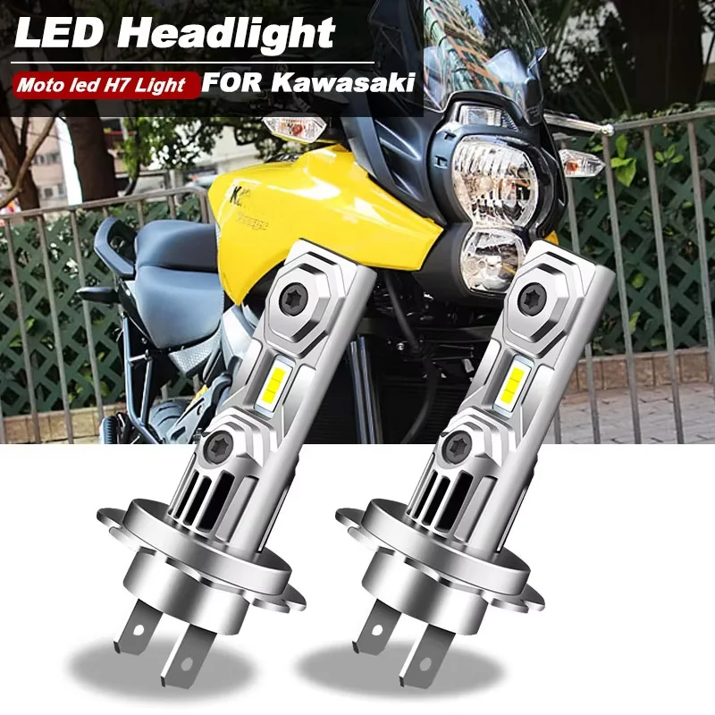 Motorcycle 60W White 12000lm H7 LED Headlight Bulbs 6500k CANbus For Kawasaki VERSYS 650 KLE650 2007 - 2021