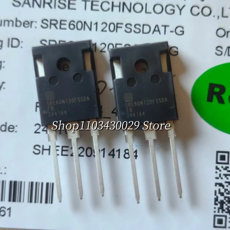 

10Pcs New Original SRE60N120FSSDA-G SRE60N120FSSDAG SRE60N120FSSDA TO-247 60A 1200V IGBT Power Transistor