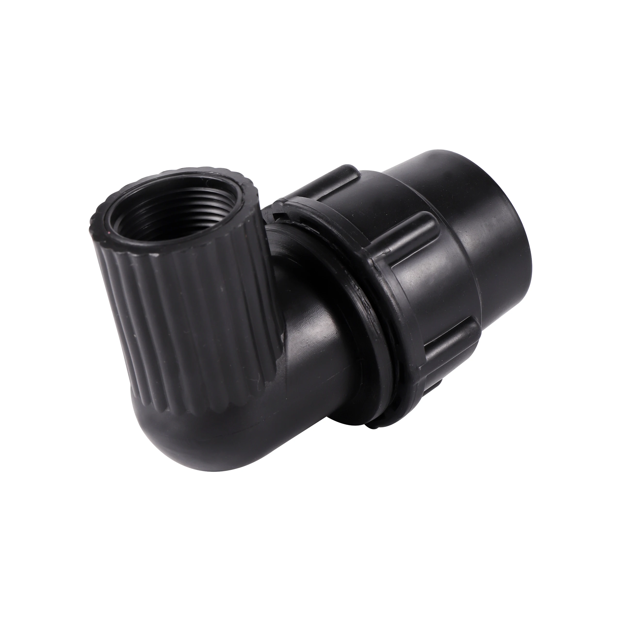 

Черный 1/2 "3/4" 1 "внутренняя резьба до 20/25/32 мм, переходное колено 90 градусов, садовая водопроводная труба, трубка из ПВХ, соединение для орошения, соединение