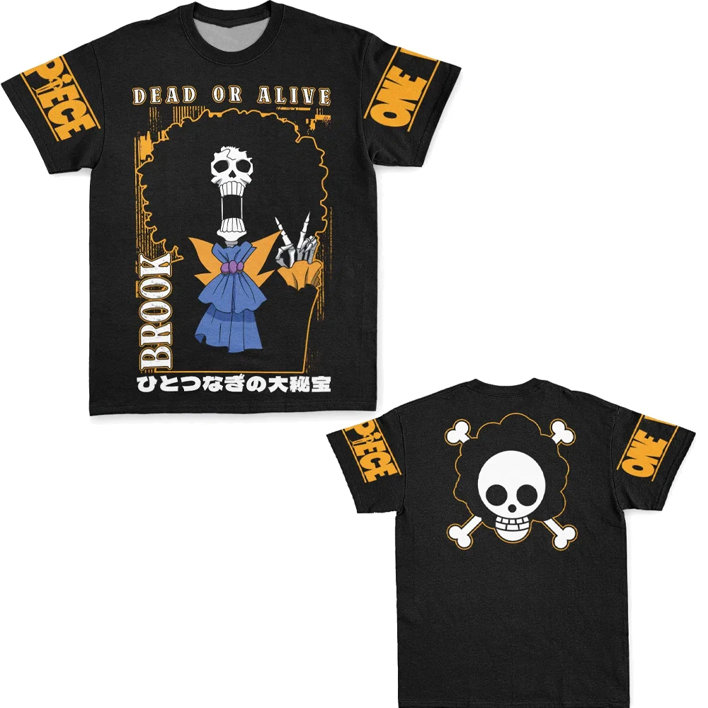 2026 One Piece Portgas D Ace Dead Or Alive Anime Print T Shirt, Trendy Streetwear Clothes for Men and Women Daily Casual Outfit