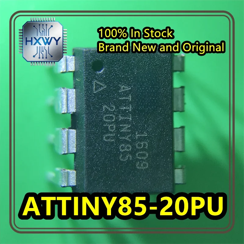 (5/20 pieces) Brand new original ATTINY85-20PU ATTINY85 PDIP-8 8-bit AVR microcontroller chip, in stock, electronic equipment.