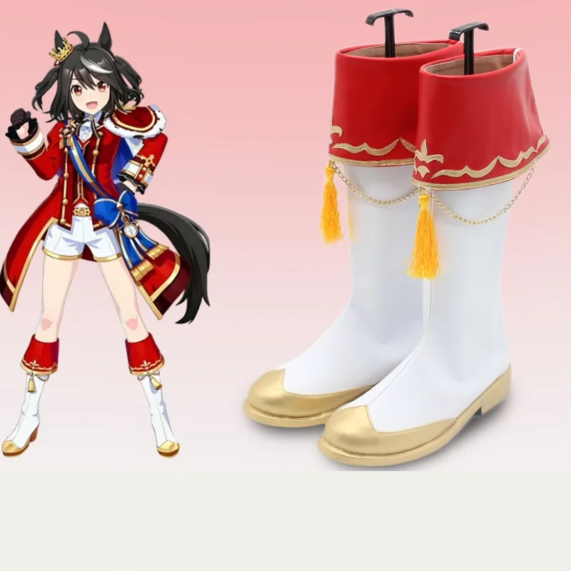 Kitasan schwarz hübsch Derby Cosplay Requisiten Schuhe Halloween Cosplay Kitasan schwarz maßge schneiderte Stiefel