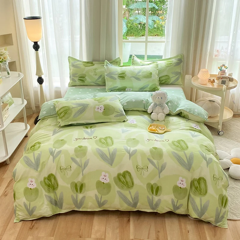 4-piece bedding set comforter set Soft and comfortable  for be suited to four seasons Suitable for the room dormitory