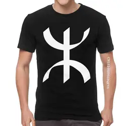 Berber Tifinagh Symbol T Shirts Men Novelty T Shirt Cotton Oversized Flag Of Amazigh Tshirt Cool Tee Top Fast Shipping