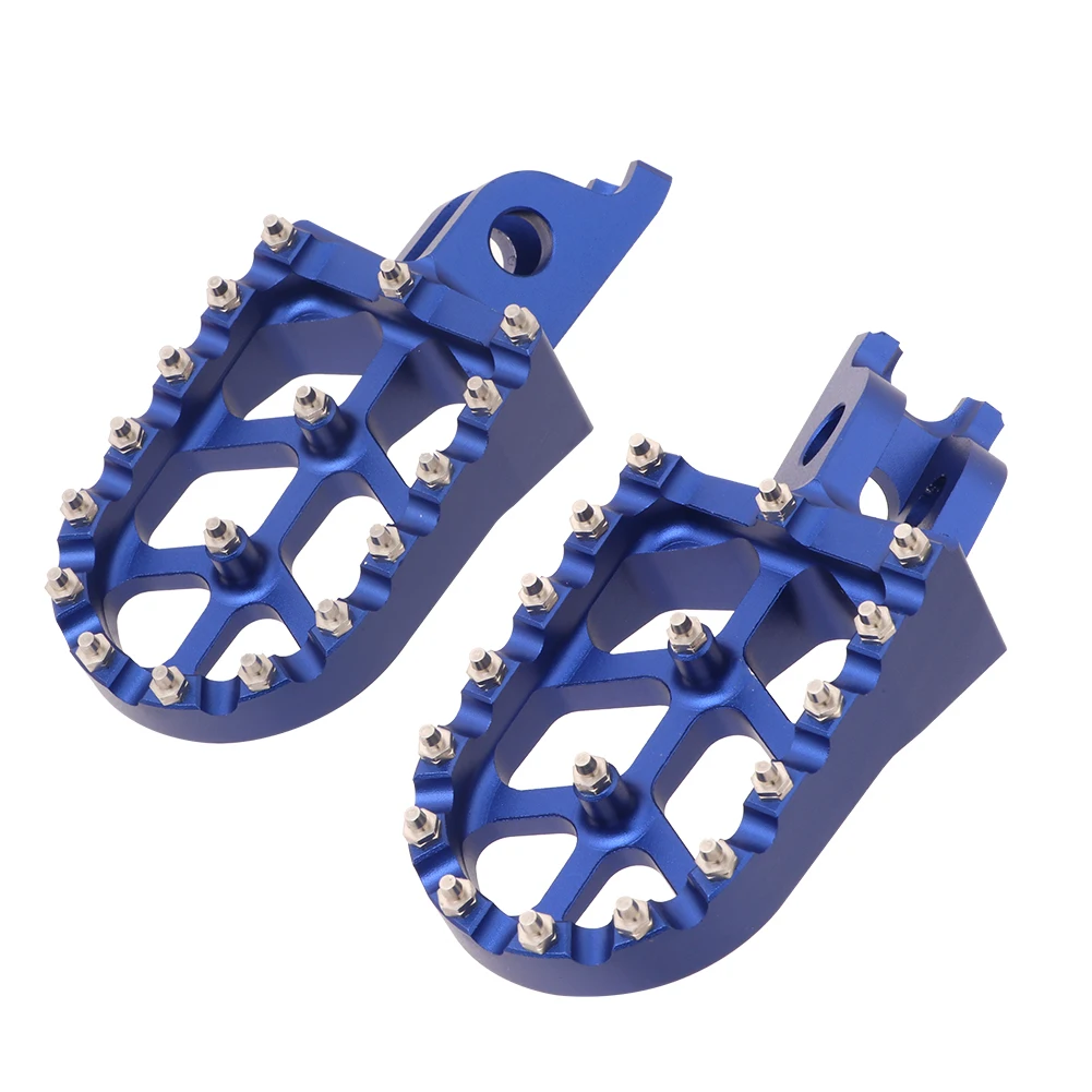 Motorcycle Blue Aluminum FootRest Footpegs Foot Pegs Pedals For HONDA CR125 CR250 CRF150R CRF250R CRF250X CRF450R CRF450X