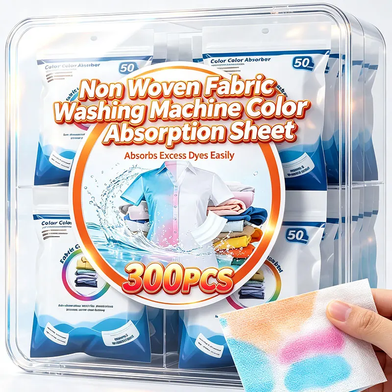 Non Woven Fabric Washing Machine Color Absorption Sheet Color Catcher Cloth Dyeing Proof Laundry Sheet Anti-Stain Laundry Tablet