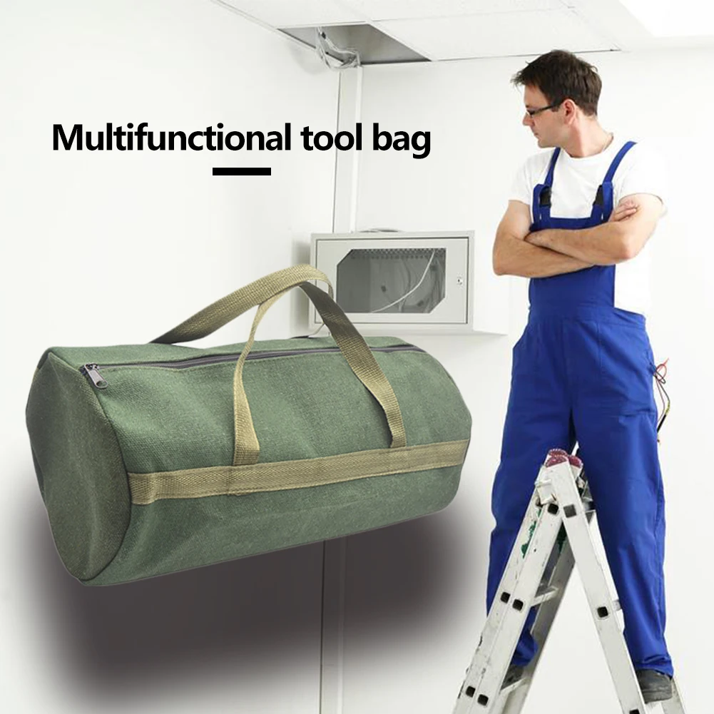 Convenient Multi-functional Canvas Tool Bag Practical Classic Texture Hardware Screwdriver Wrench Electrician Toolkit
