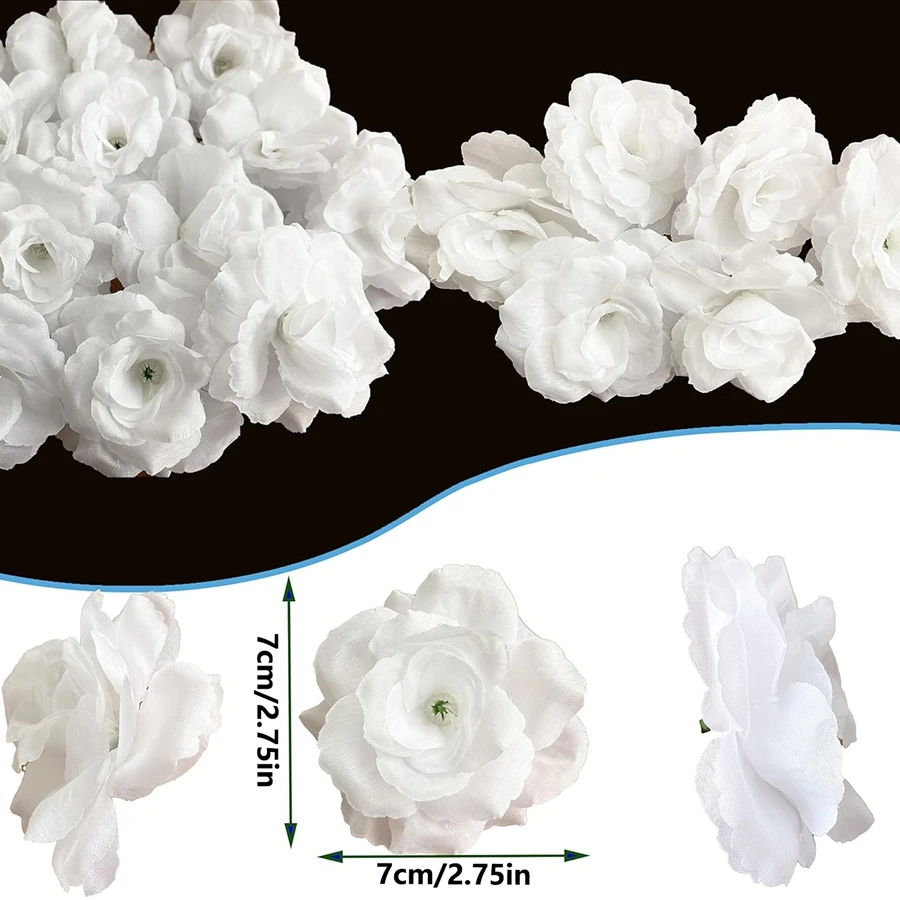 10/20 Stück künstliche Blumen Rose Hochzeit Home Festival Dekor Braut Outdoor Garten Blumenkopf DIY Handwerk Bilderrahmen Ornamente – Detail 9