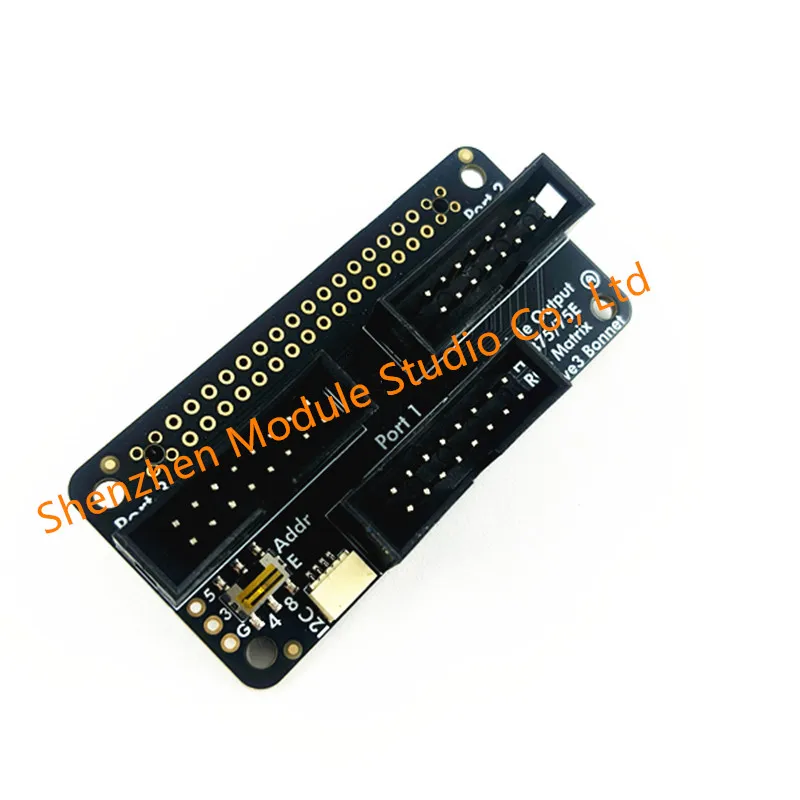 6358 Triple LED Matrix Bonnet, LED‑Matrix Driver Board with HUB75 Interface, Compatible with Raspberry Pi