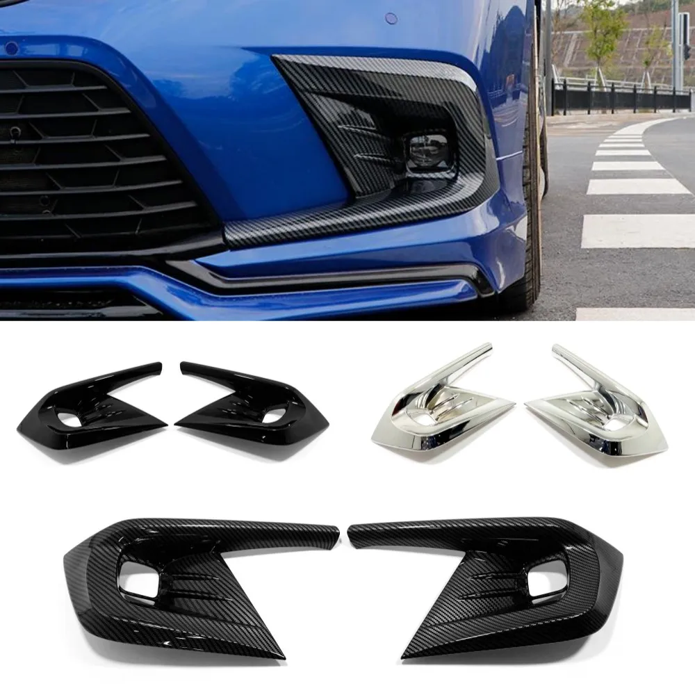 

Car Front Fog Light Foglight Lamp Cover Trim Bumper Protector Carbon Decoration Accessories For Honda Civic 11th Gen 2022 2023