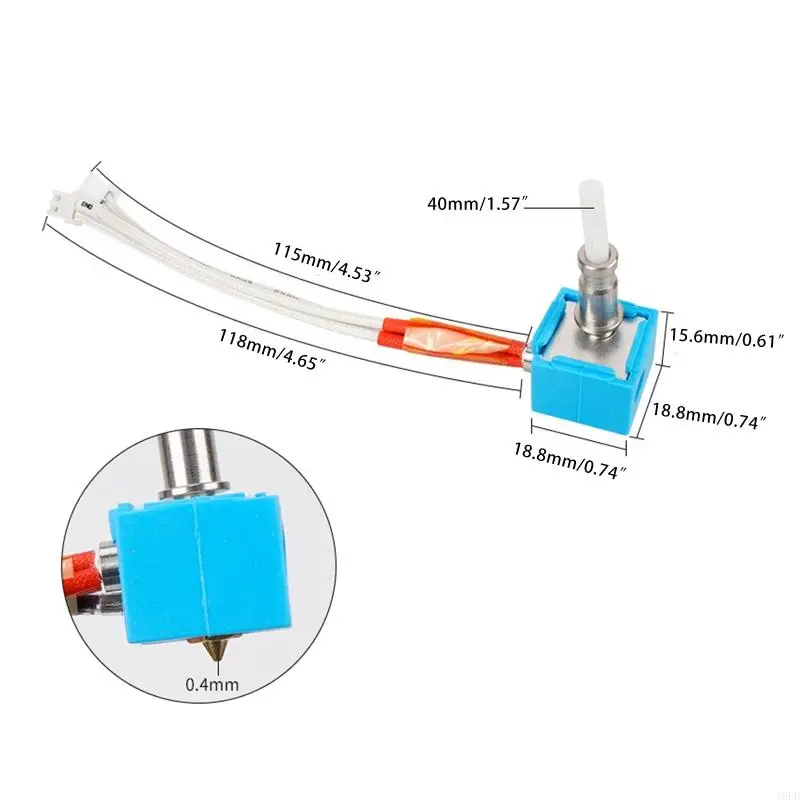 3D Printer Parts Hotend 0.4mm Nozzle Print for Head Heating Tube Heater Block For Anycubic 3D Printer Parts