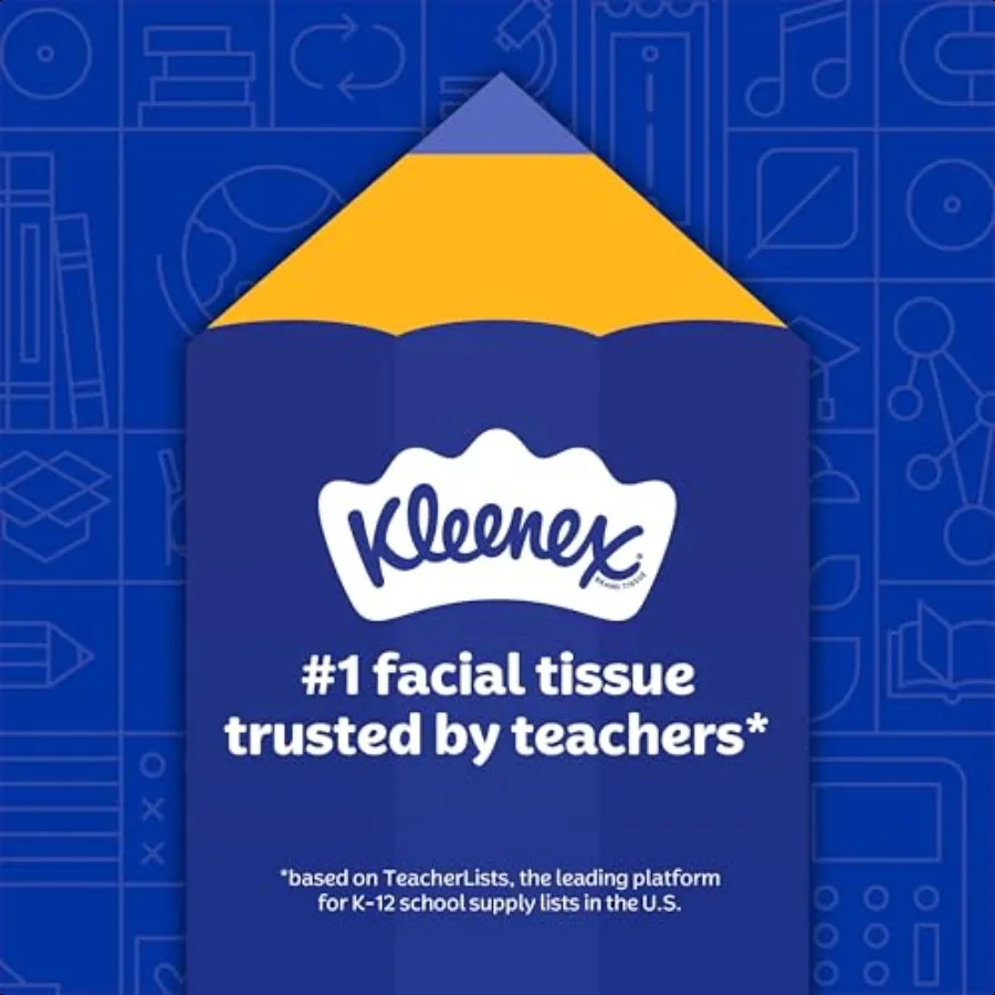 Kleenex Ultra Soft Facial Tissues 3 Flat Boxes 120 Tissues per Box 3Ply 360 Total Packaging May Vary