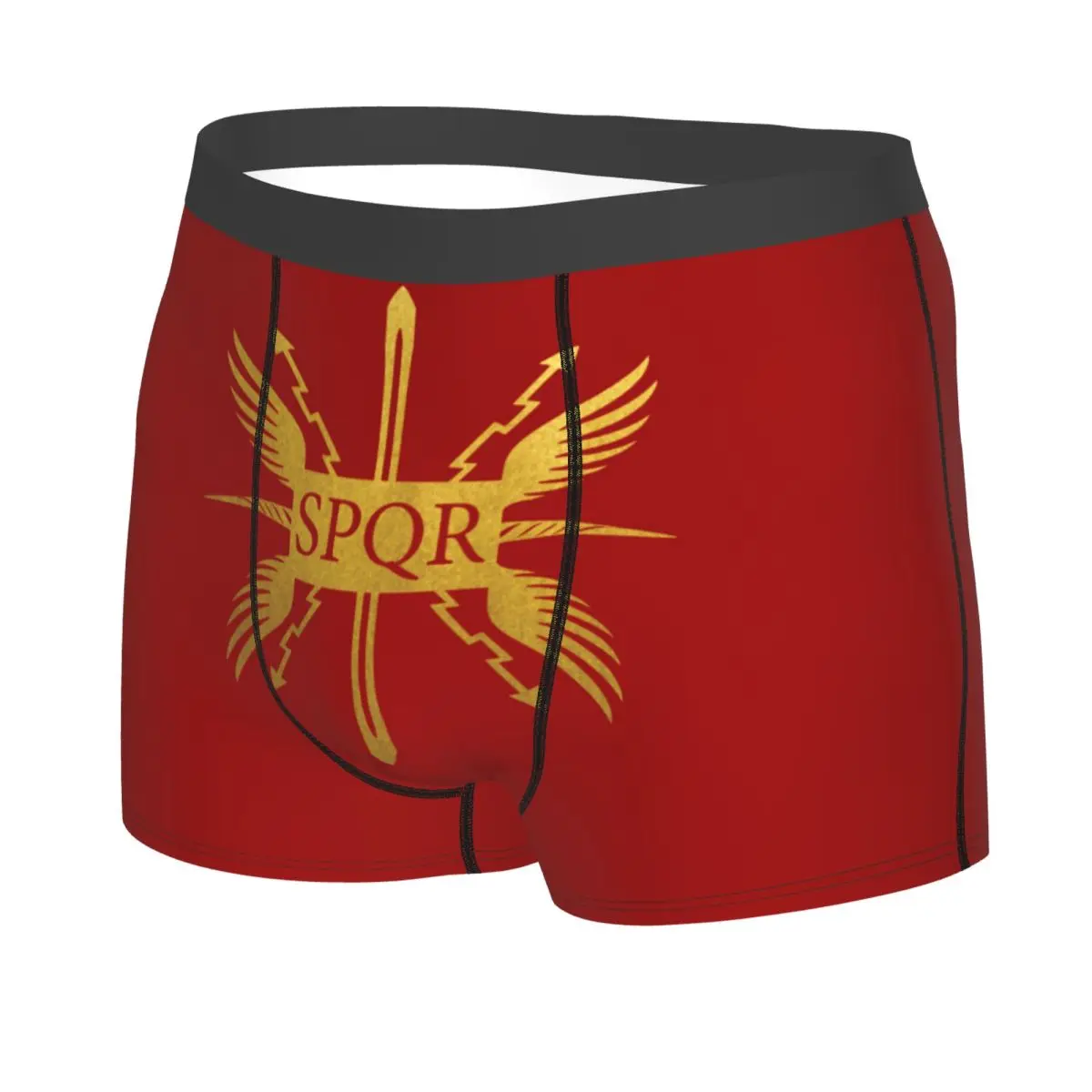 Custom Funny SPQR The Roman Senate And People Boxers Shorts Panties Male Underpants Comfortable Roman Empire Briefs Underwear