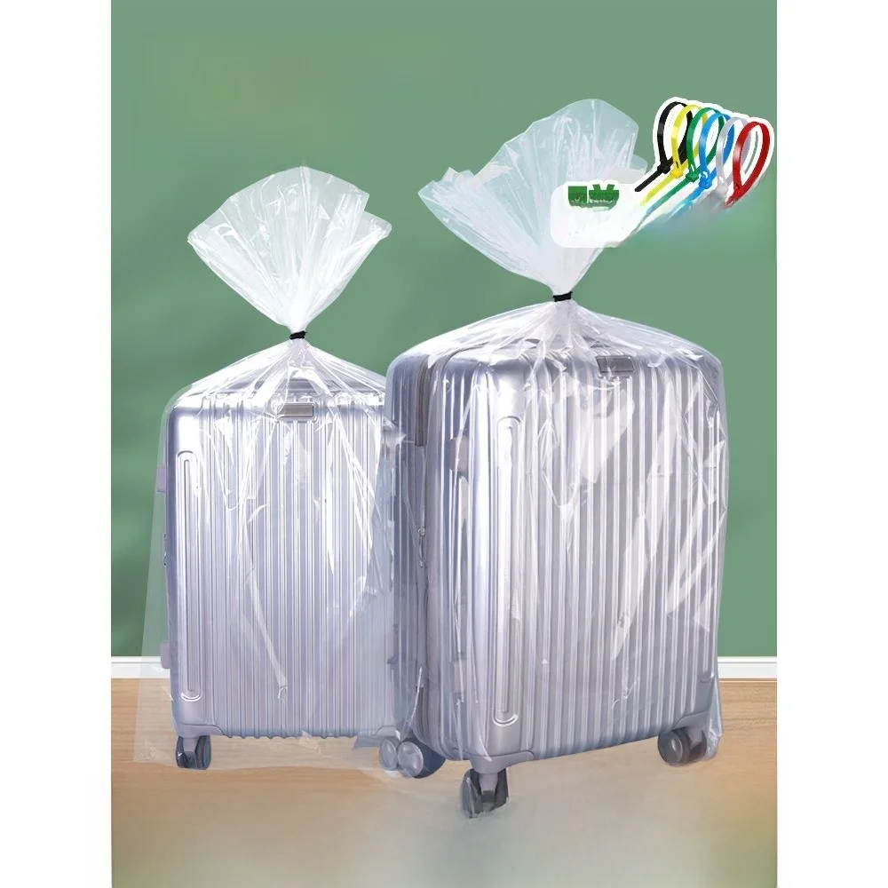 Extra Thick Travel Suitcase Protection Cover Dustproof Transparent Storage Bag No Need to Remove Full Wrap 24 Inch Bag