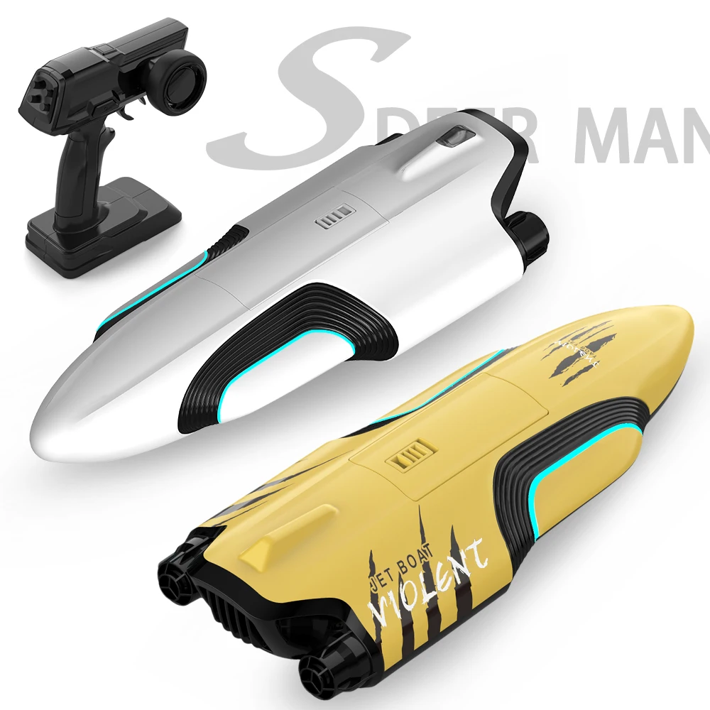 S2 Barca RC Eletric 30KM/H 2.4G Barca telecomandata Doppia turbojet Motoscafo ad alta velocità Capsize Reset Acqua Giocattolo Barca competitiva