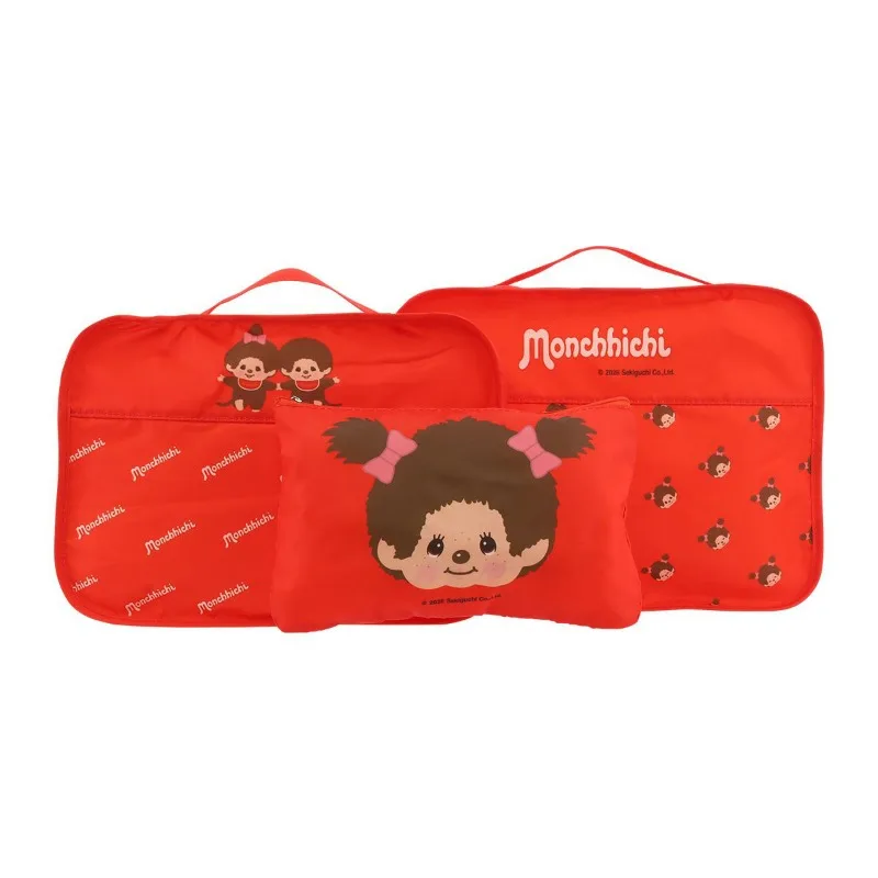 3pcs/set Monchhichi Cartoon Storage Bag Portable Travel Bag Clothing Quilt Organize The Bag Packaging Package Gift view 3