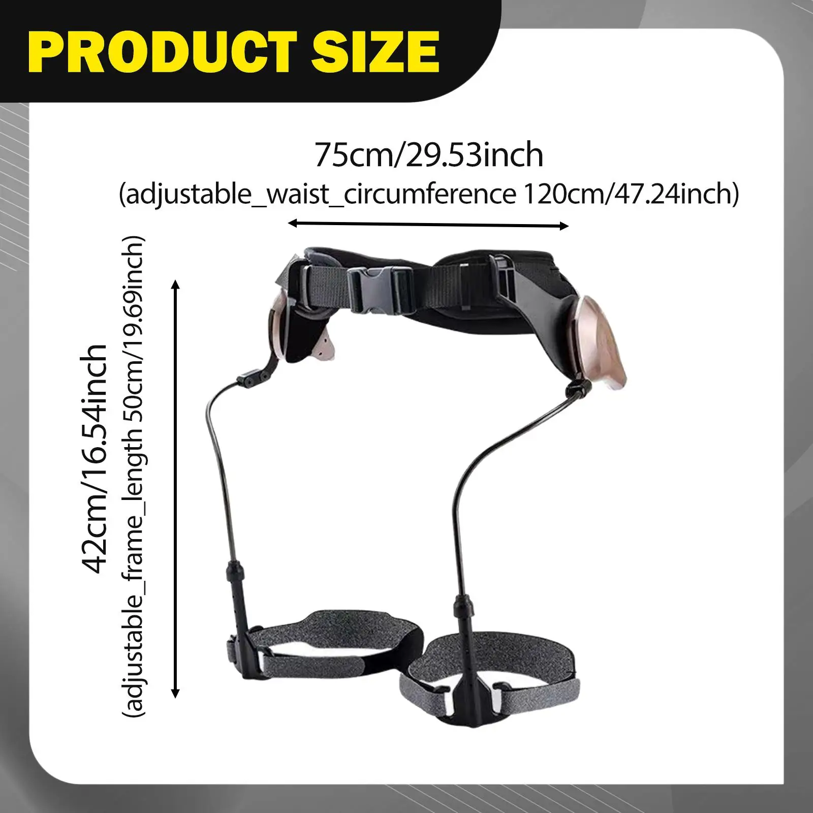 Bionic Exoskeleton Power Aid Wearable Walking Assist Aluminum Alloy PC Durable Design for Adults Elderly Trekking