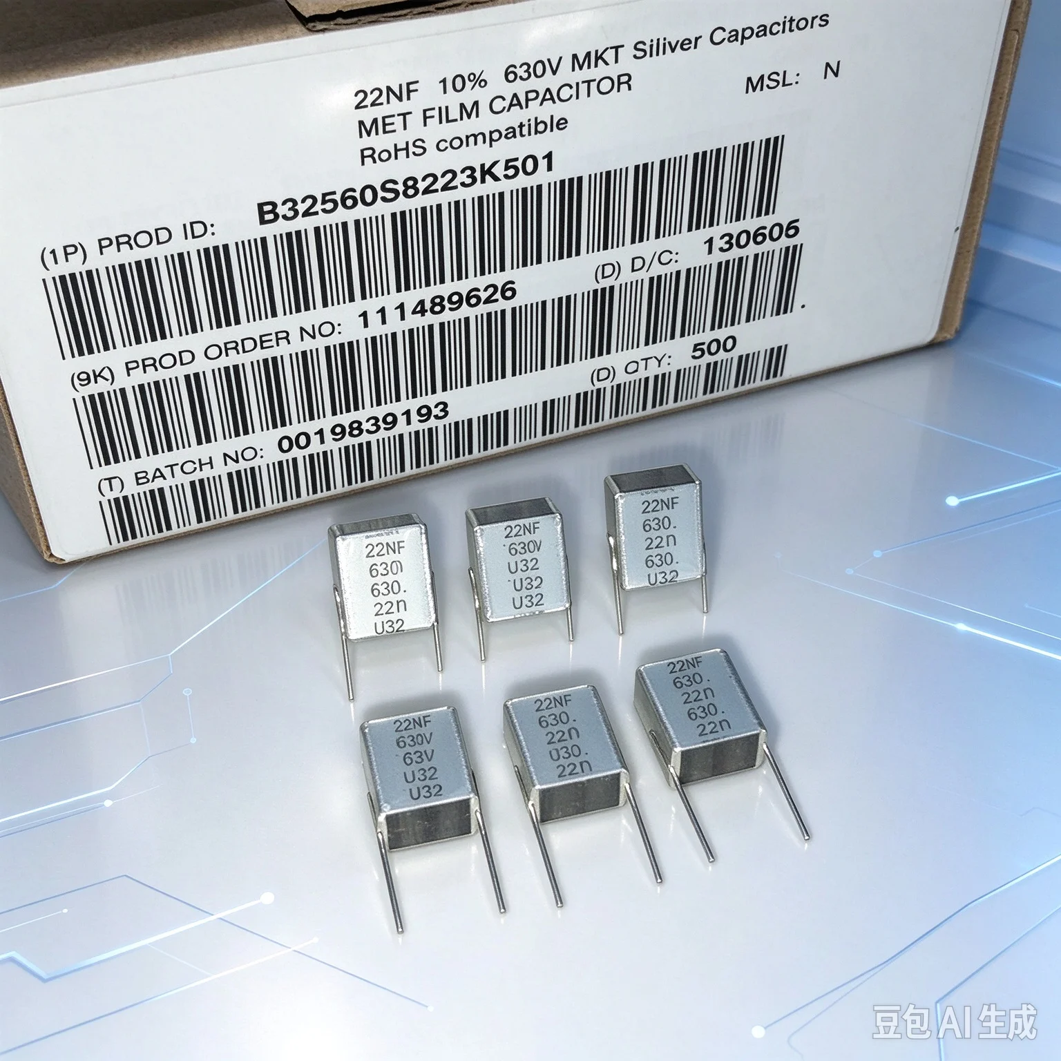 Stock for EPCOS Siemens MKT 22NF 0.022UF 630V Stack Audio Coupling Capacitor  200pcs