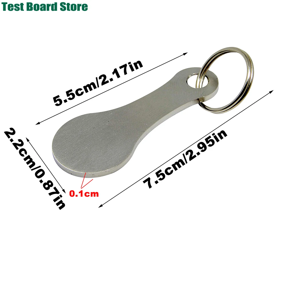 3Pce Shopping Cart Token Hard Portable Keychain Stainless Steel Keychain Suitable for Keyhooks Practical Daily Use Accessories