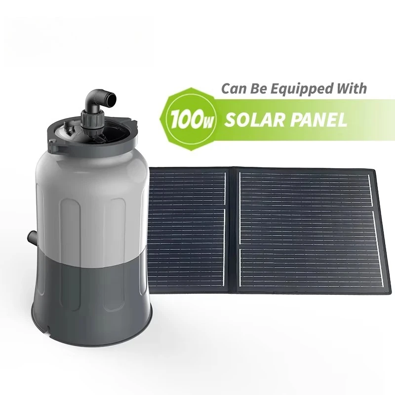 

Solar Panel Pool Pump Kit Solar Power Generation Mini Swimming Pool Filtration Combo Pool Litter Sand Filter