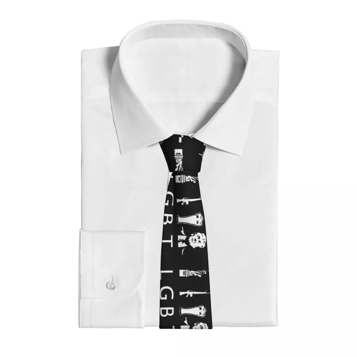 Camisetas divertidas Liberty Guns Beer Trump para hombres, corbata de cuello de 8 cm, accesorios clásicos delgados, accesorios de boda, negocios