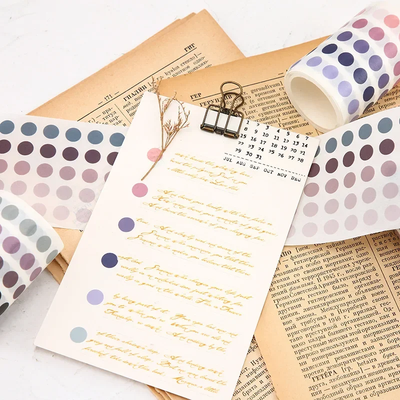 Base Element Decorative Adhesive Tape Dot Masking Washi Tape DIY Scrapbooking Sticker Label Kawaii Stationery