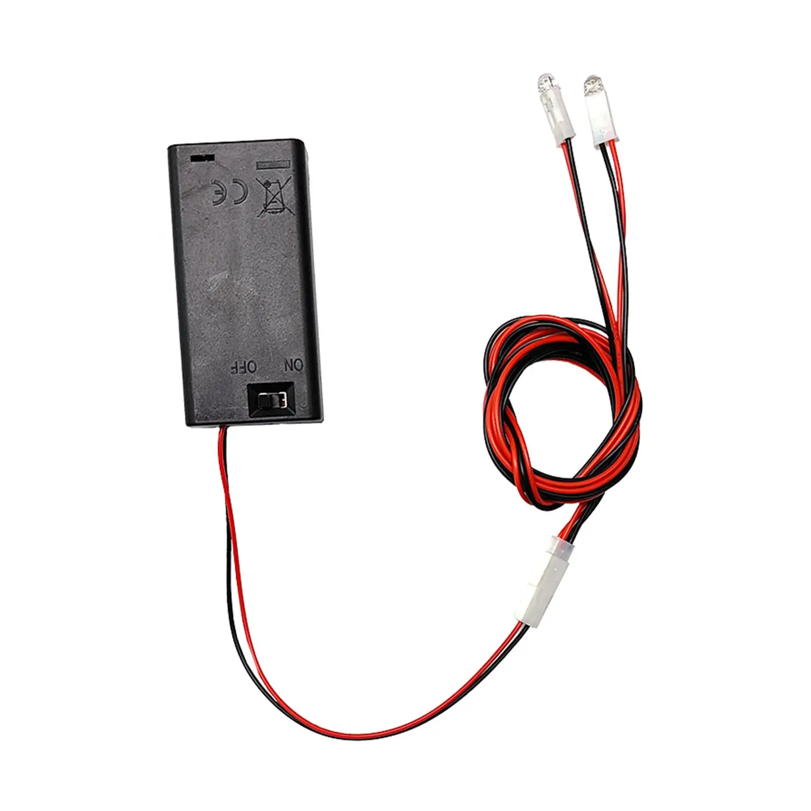 Kit d'éclairage pour maison de poupée, fils lumineux, modèle fait à la main, petit support de batterie