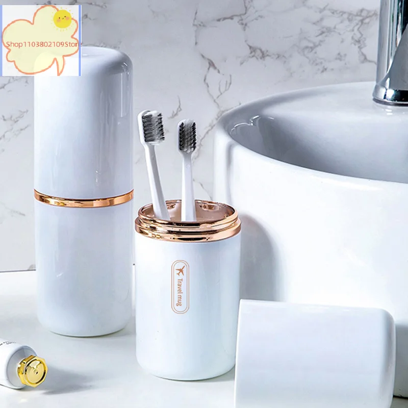 Travel Portable Toothbrush Cup Bathroom Toothpaste Holder Storage Case Box Organizer Travel Toiletries Storage Cup New Creative