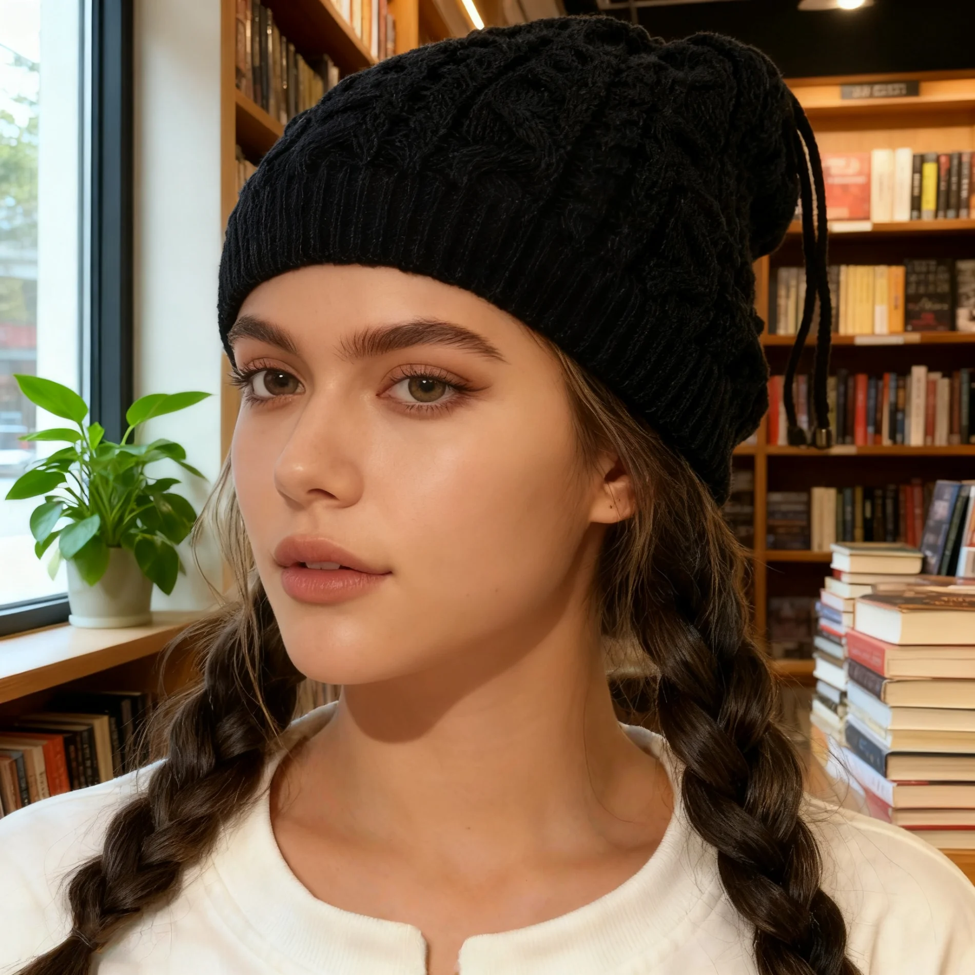 Mehrzweck-Set mit gestrickter Wintermütze und Schal | Warme Thermo-Mütze, Halswärmer, Ski-Gesichtsbedeckung für Damen und Herren, Outdoor, kaltes Wetter – Detail 7