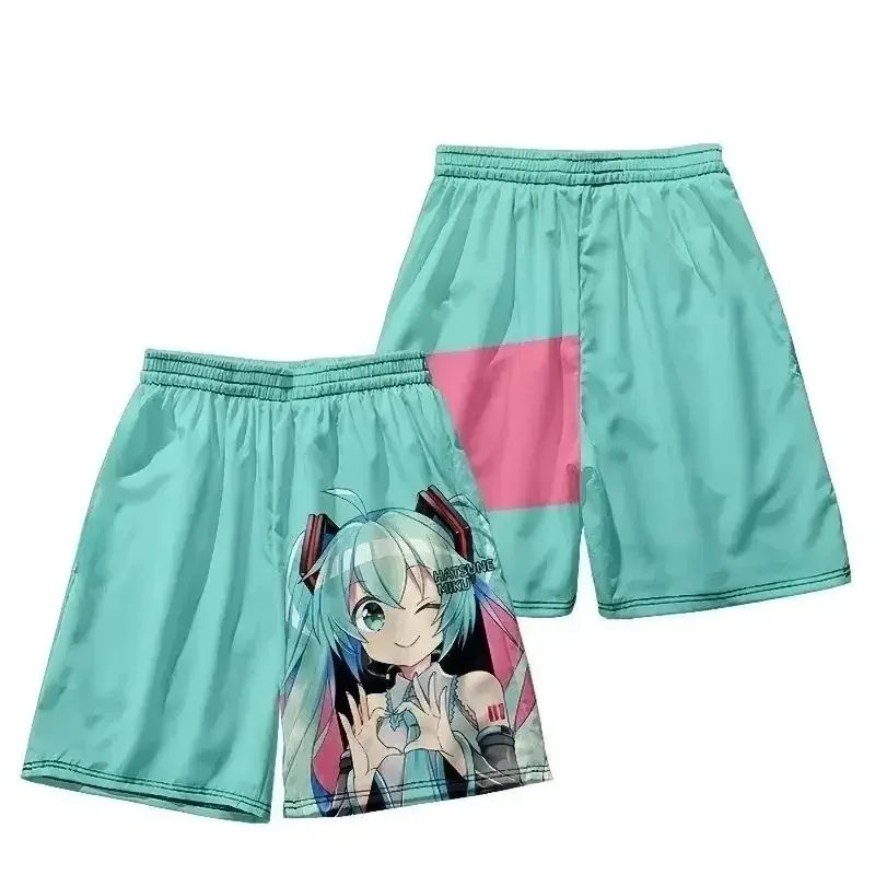 Popular Games Hatsune Miku 3D Printed Shorts Men's Beach Shorts 2026 Summer New Women's Breathable Quick Drying Shorts Sport Y2k