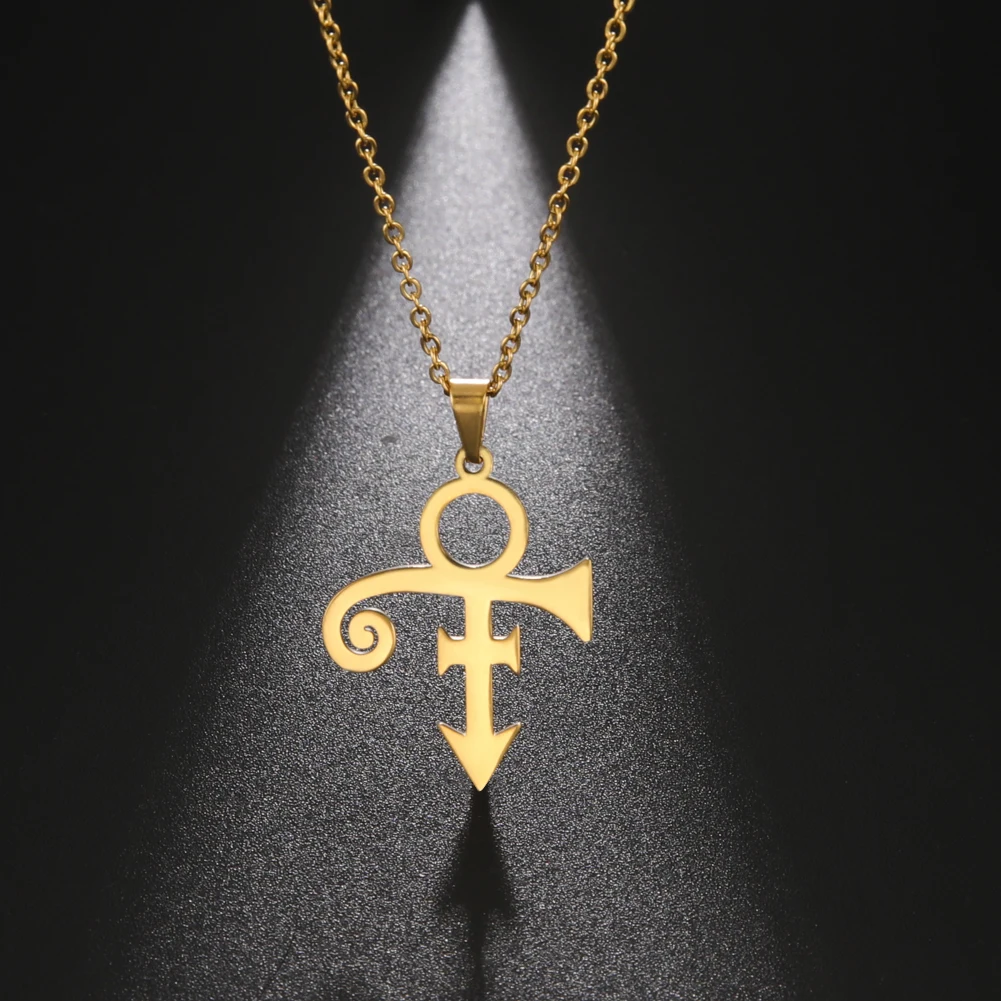 Amaxer Memorial Princes Love Symbol Necklaces The Minimalism Artist Singer Necklace for Women Men Music Christmas Birthday Gifts