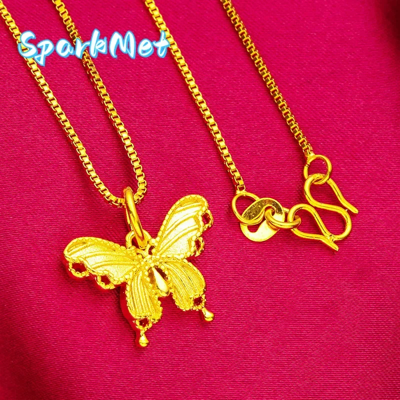 

SparkmetBow Necklace for Women, 24K Gold, AU999 | Polished 3D bow with zircons on delicate chain, sweet and radiant for daily we