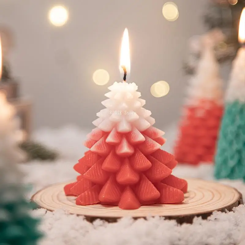 3D Christmas Tree Silicone Candle Mold DIY Handmade Gifts Candle Soap Making Molds Plaster Resin Mould party Christmas decor