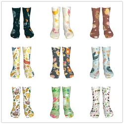 Chaussettes de basket-ball confortables pour hommes et femmes, motif de coq de poulets, chaussettes d'équipage drôles, conception imprimée en 3D cool, mode