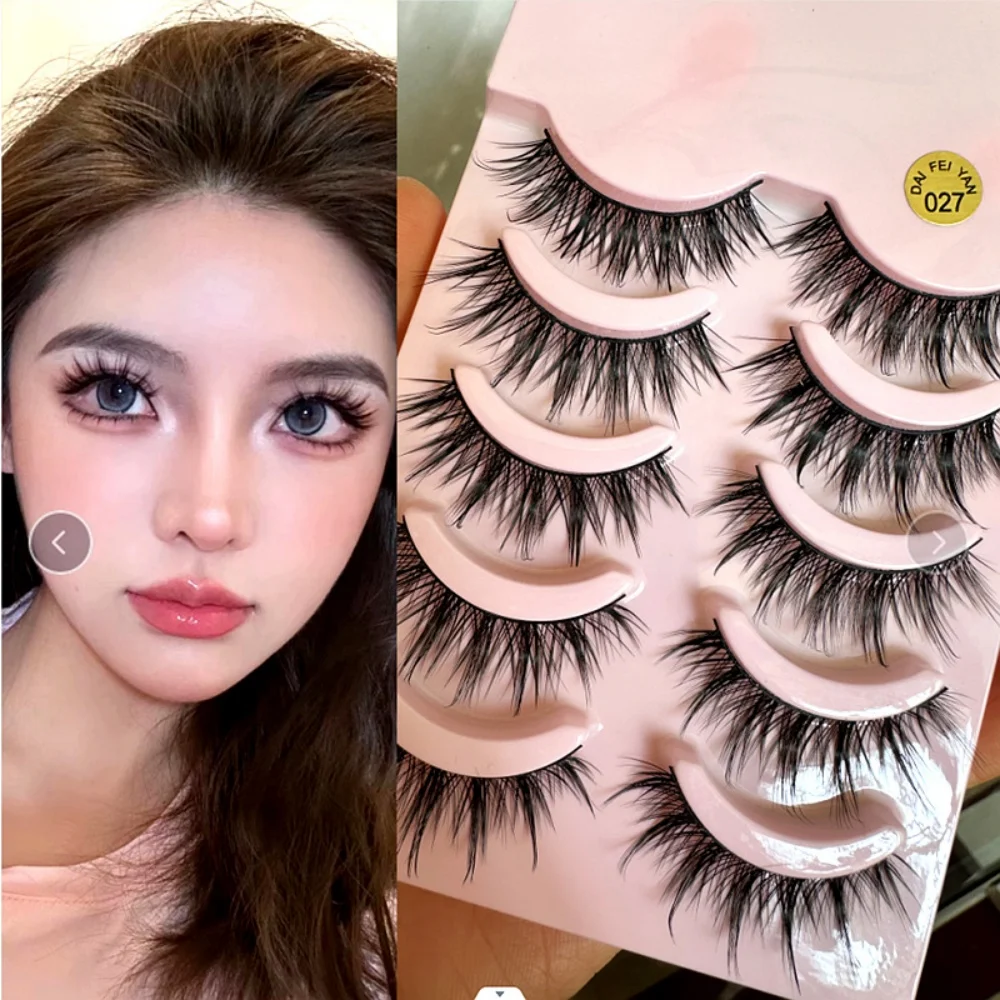 NEW Sexy Manga Lashes 3D Mink False Eyelashes DIY False Eyelashes Daily Natural Soft Cross Eyelash Extension Party Party Makeup