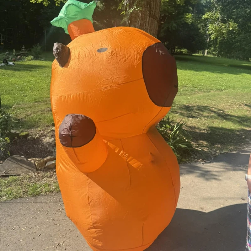 카피바라 코스프레 인플레이터블 코스튬 성인용 만화 동물 인플레이터블 슈트 카니발 할로윈 공연용 인플레이터블 코스튬