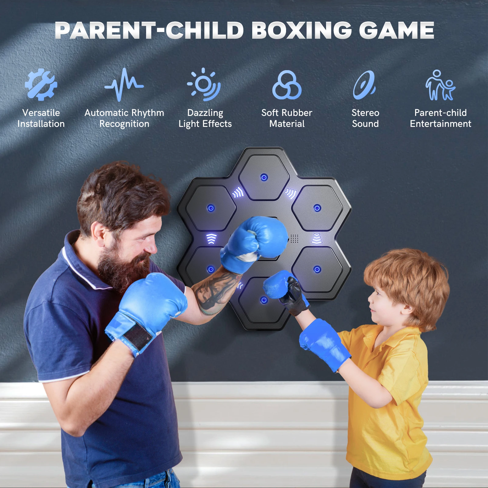 New Bluetooth Music Boxing Training Machine Electronic Punching Pads Wall Hanging Smart Music Boxing Sandbag For Kids Adults