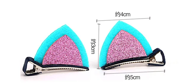 2PCS/Lot Little Girls Barrettes Cute Cat Ears Hair Clip Children Safety Hairpin Headband for Kids Hair Accessories