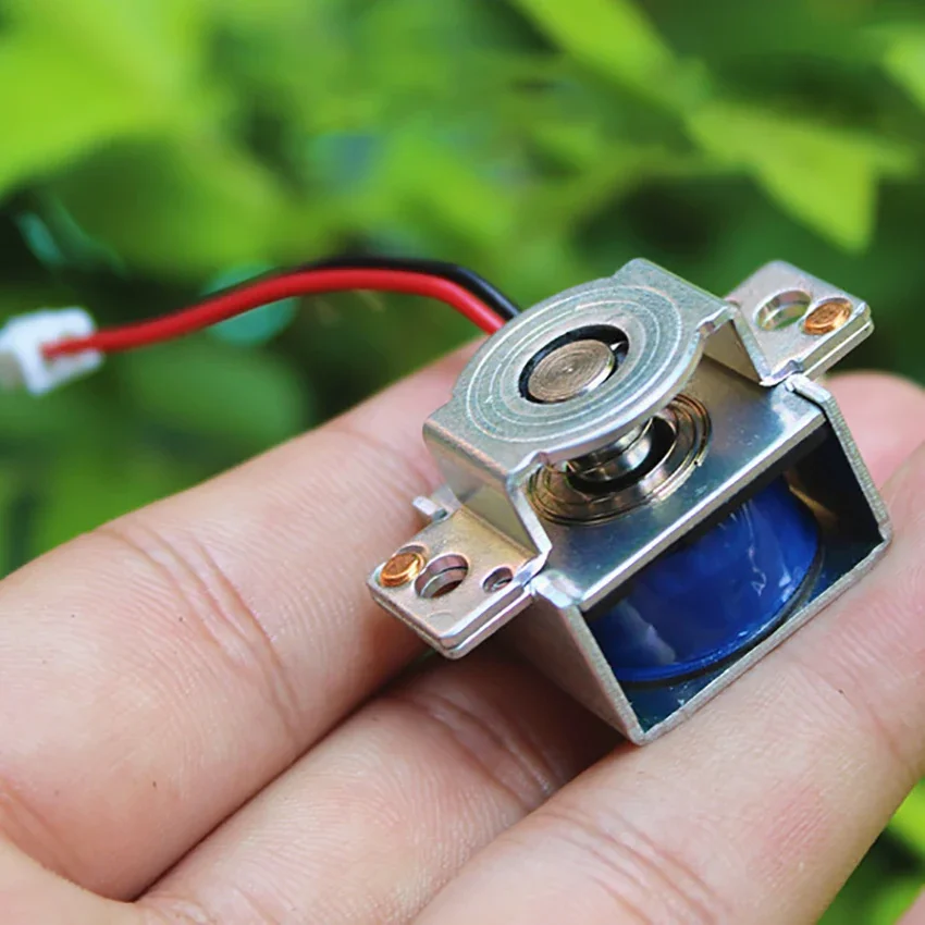 Push-pull solenoid, energized to extend, de-energized to reset, DC 5V, 6V, 7.4V, 12V, stroke approximately 5mm