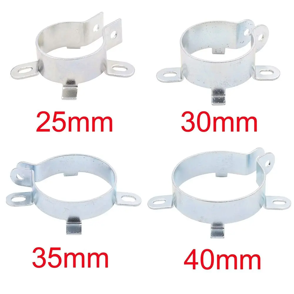 1Pcs Fastening Clamping Ring Capacitor Clip Iron Hoop Holder Tin Plated Mounting Clamp 25mm 30mm 35mm 40mm 2 Feet Fixing Bracket