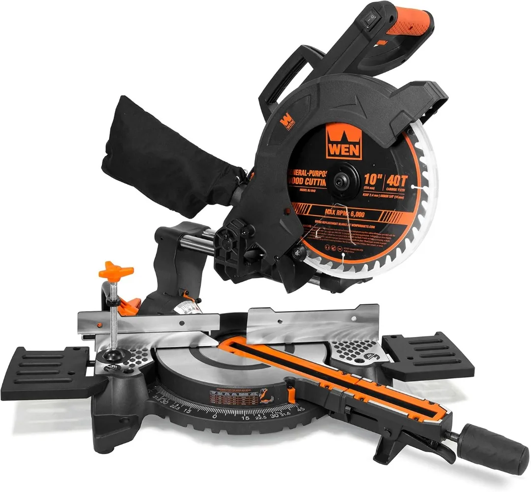 

Single Bevel Compact Sliding Compound Miter Saw Strong and Flexible Includes A Variety of Tools